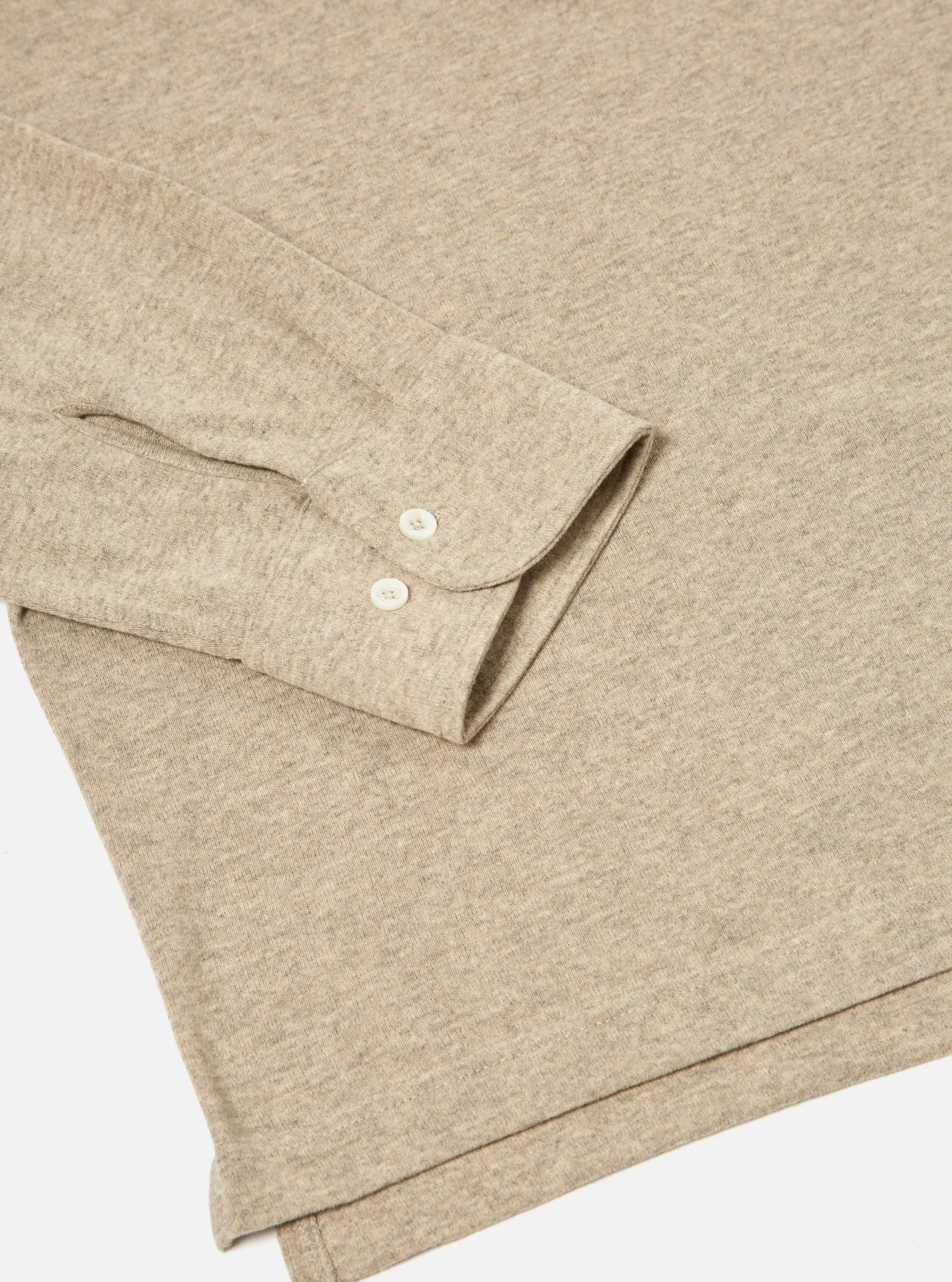 New Pullover L/S Shirt In Sand Recycled Wool Mix Sj Men Shirts.
