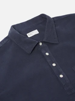 Best Sale Pullover L/S Shirt In Navy Super Fine Cord Men Overshirts.