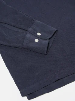 Best Sale Pullover L/S Shirt In Navy Super Fine Cord Men Overshirts.