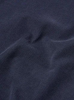 Best Sale Pullover L/S Shirt In Navy Super Fine Cord Men Overshirts.