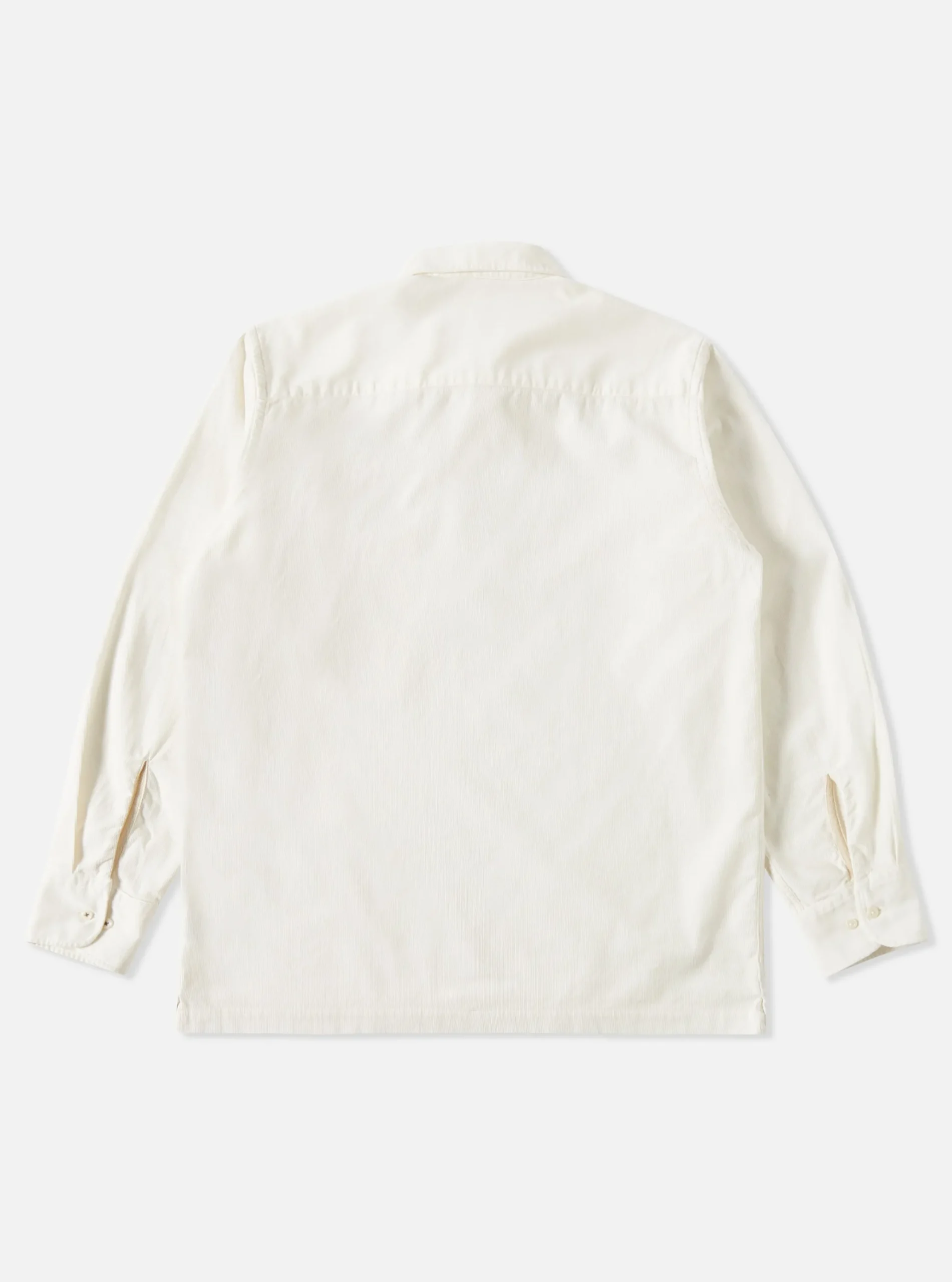 Cheap Pullover L/S Shirt In Ecru Super Fine Cord Men Overshirts.