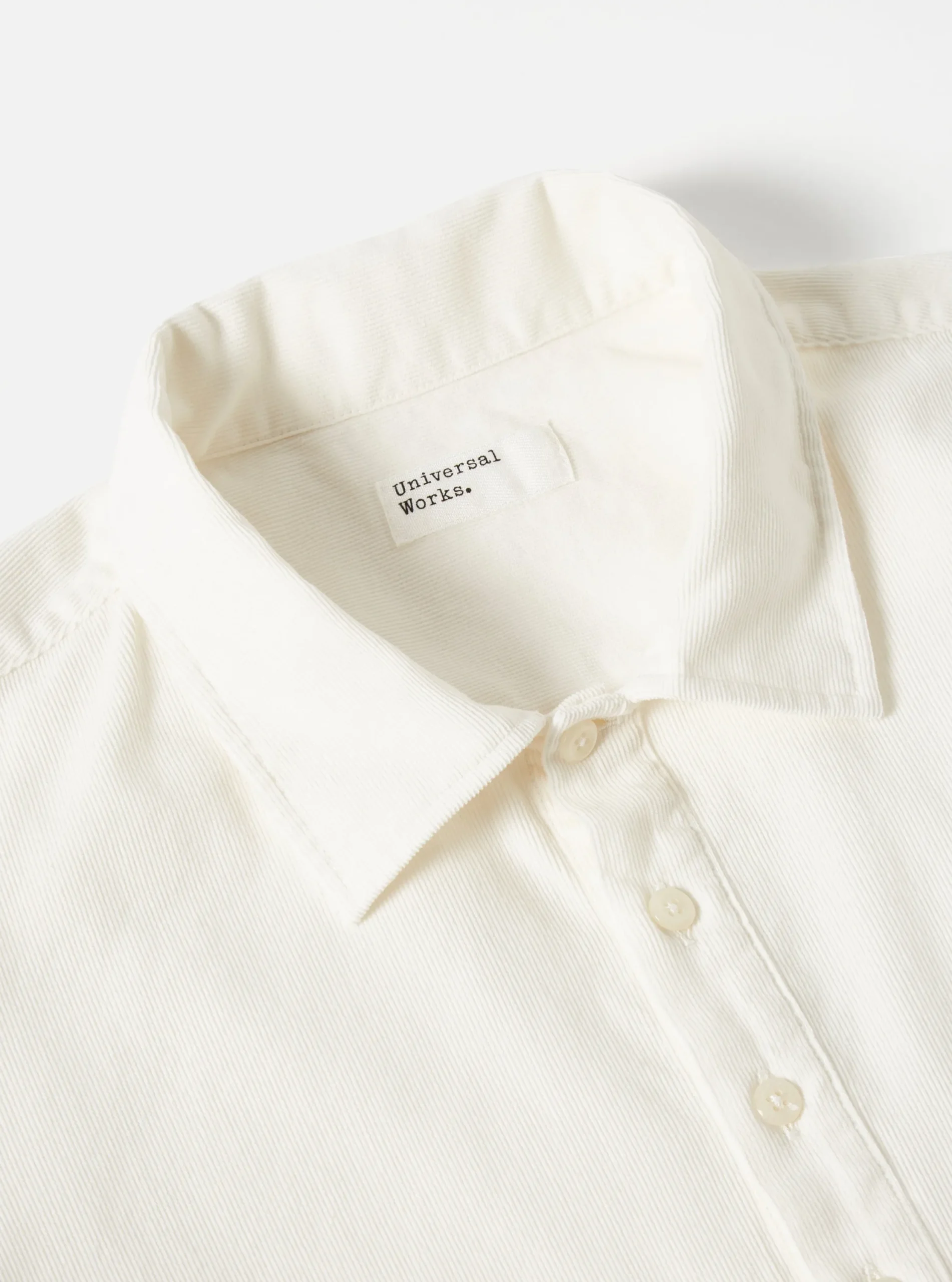 Cheap Pullover L/S Shirt In Ecru Super Fine Cord Men Overshirts.