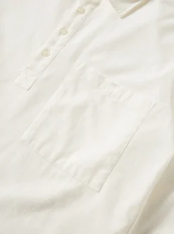 Cheap Pullover L/S Shirt In Ecru Super Fine Cord Men Overshirts.