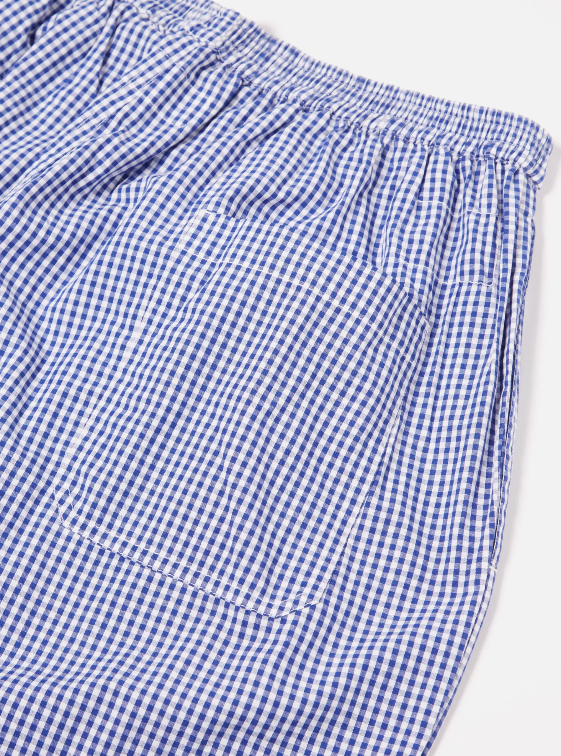 Cheap Pyjama In Blue Gingham Check Men Nightwear.