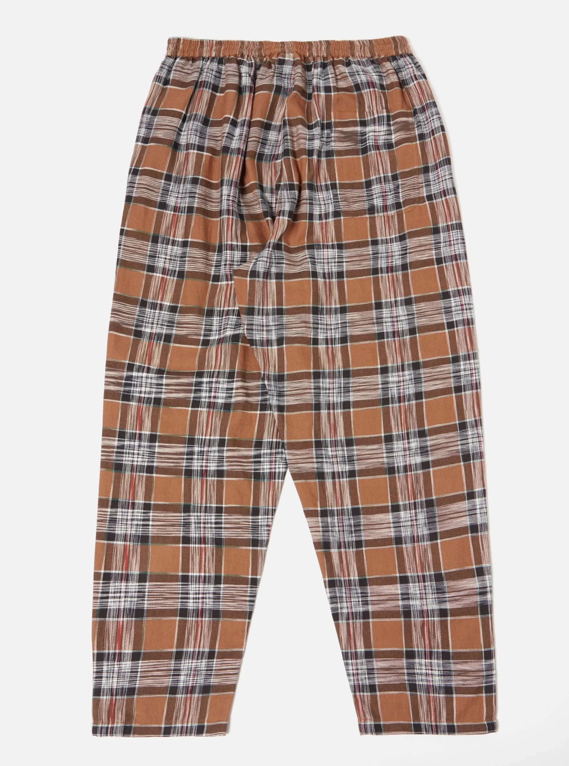 Online Pyjama In Brown Ikat Twill Check Men Nightwear.