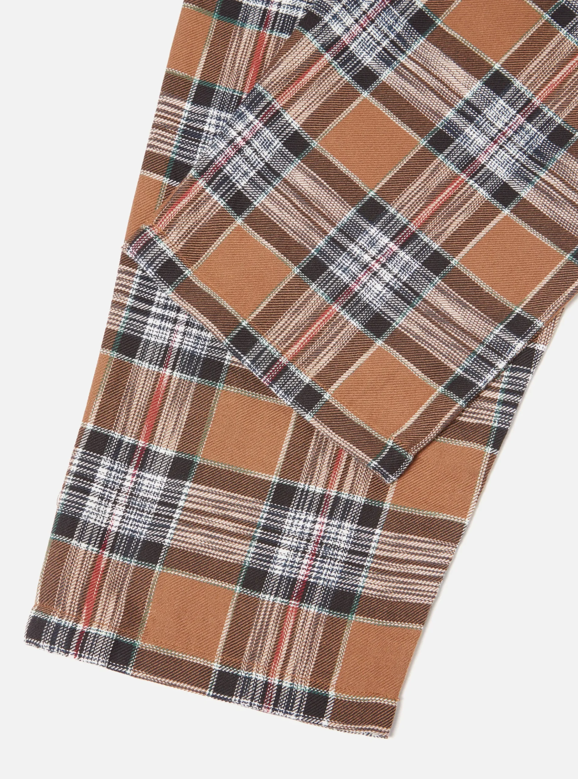 Online Pyjama In Brown Ikat Twill Check Men Nightwear.