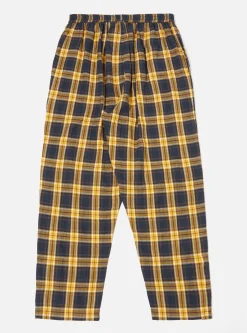 Best Sale Pyjama In Gold/Navy Himalaya Check Men Nightwear.