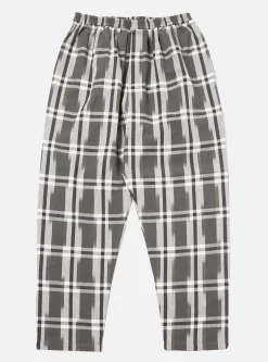 Flash Sale Pyjama In Green Ikat Check Men Nightwear.