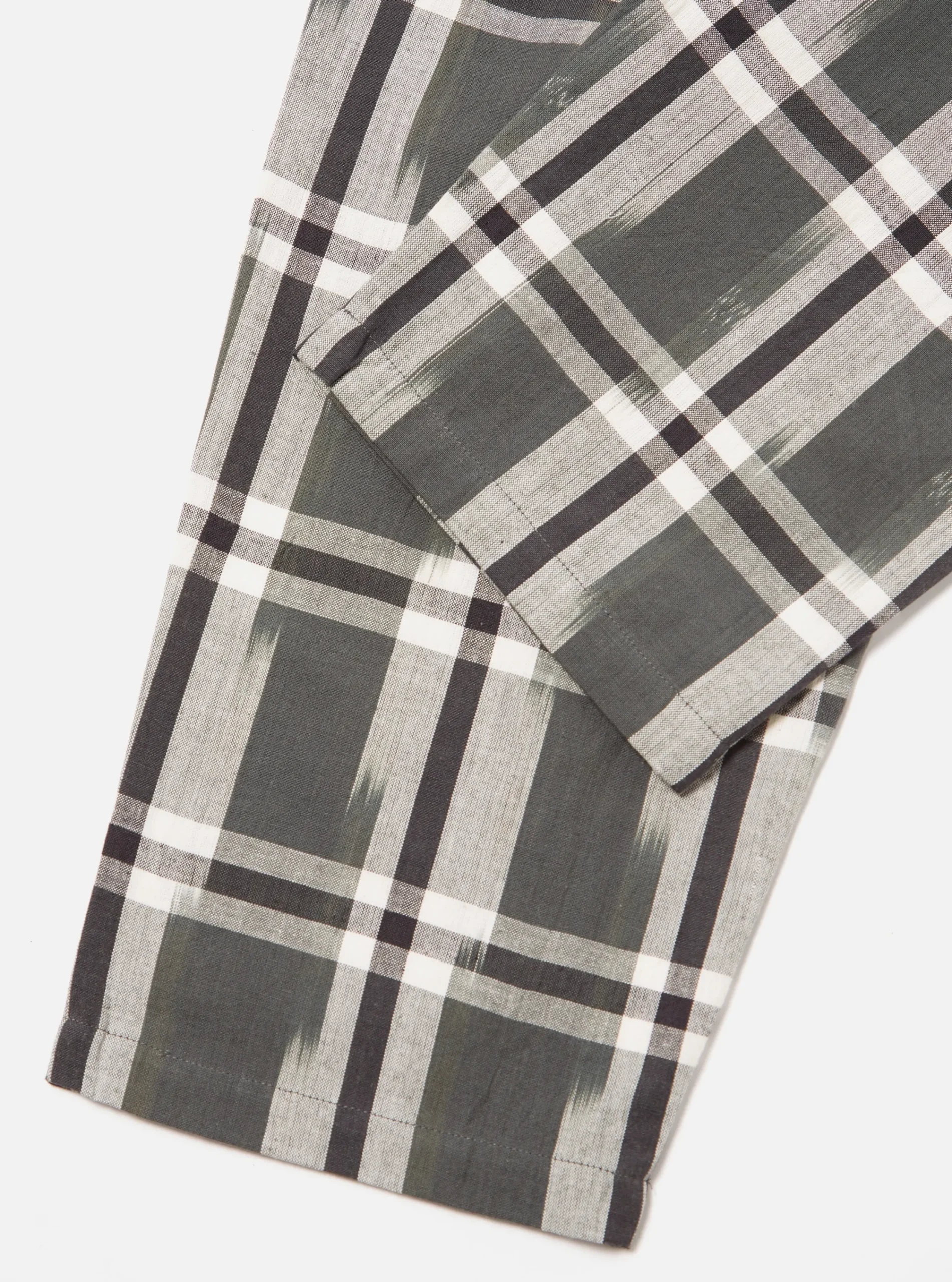 Flash Sale Pyjama In Green Ikat Check Men Nightwear.