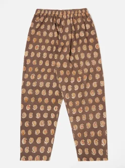 Discount Pyjama In Light Brown Kalamkari Print Men Nightwear.