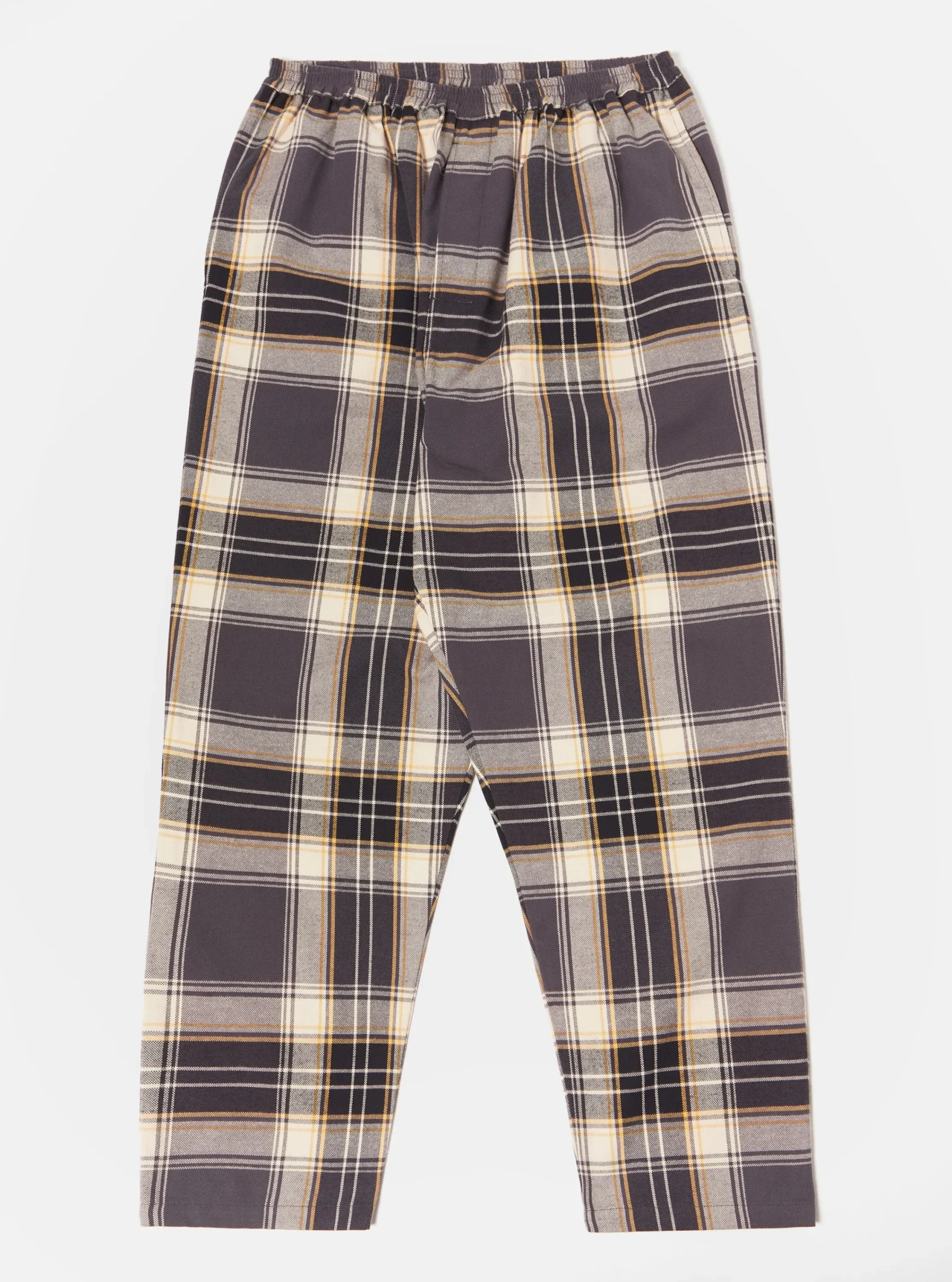 Shop Pyjama In Navy/Yellow Weave Check Men Nightwear.