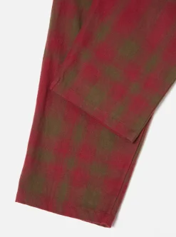Clearance Pyjama In Red/Olive Soft Shadow Check Men Nightwear.