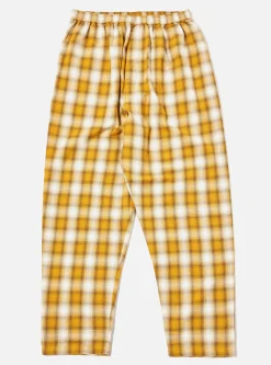 Clearance Pyjama Set In Mustard Shadow Check Men Nightwear.