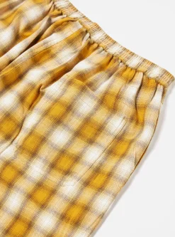 Clearance Pyjama Set In Mustard Shadow Check Men Nightwear.