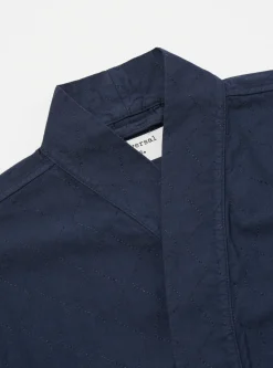 Cheap Quilted Kyoto Work Jacket In Navy Cotton Men Jackets.