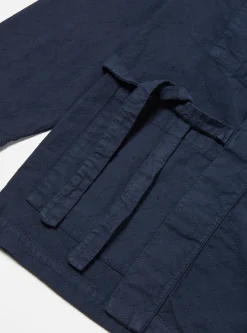 Cheap Quilted Kyoto Work Jacket In Navy Cotton Men Jackets.