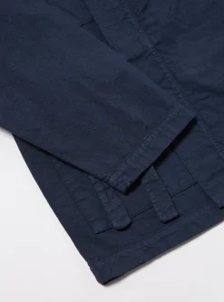 Cheap Quilted Kyoto Work Jacket In Navy Cotton Men Jackets.