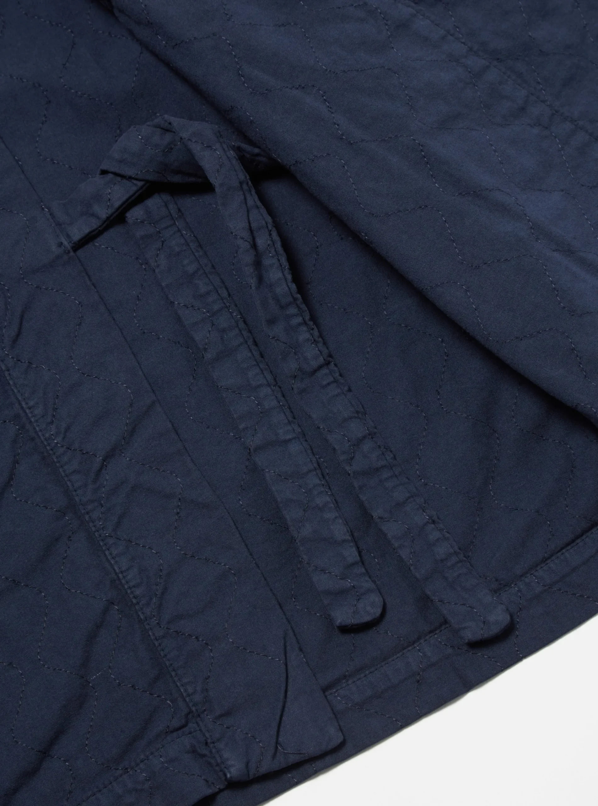 Cheap Quilted Kyoto Work Jacket In Navy Cotton Men Jackets.