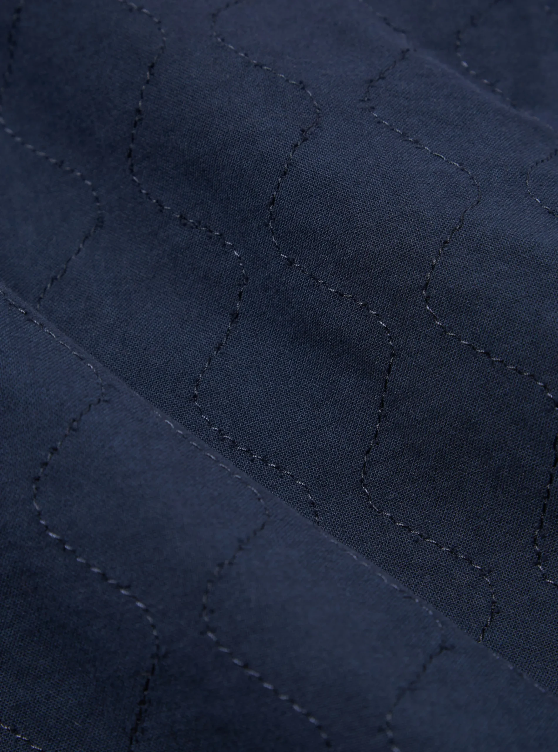 Cheap Quilted Kyoto Work Jacket In Navy Cotton Men Jackets.