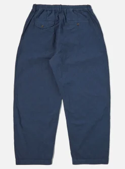 Best Sale Quilted Oxford Pant In Navy Cotton Men Trousers.