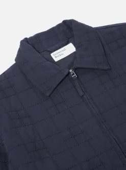 Cheap Quilt Gower Jacket In Navy Winter Twill Men Jackets.