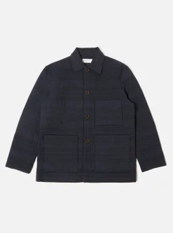 Hot Quilt Simple Bakers Jacket In Navy Winter Twill Men Jackets.