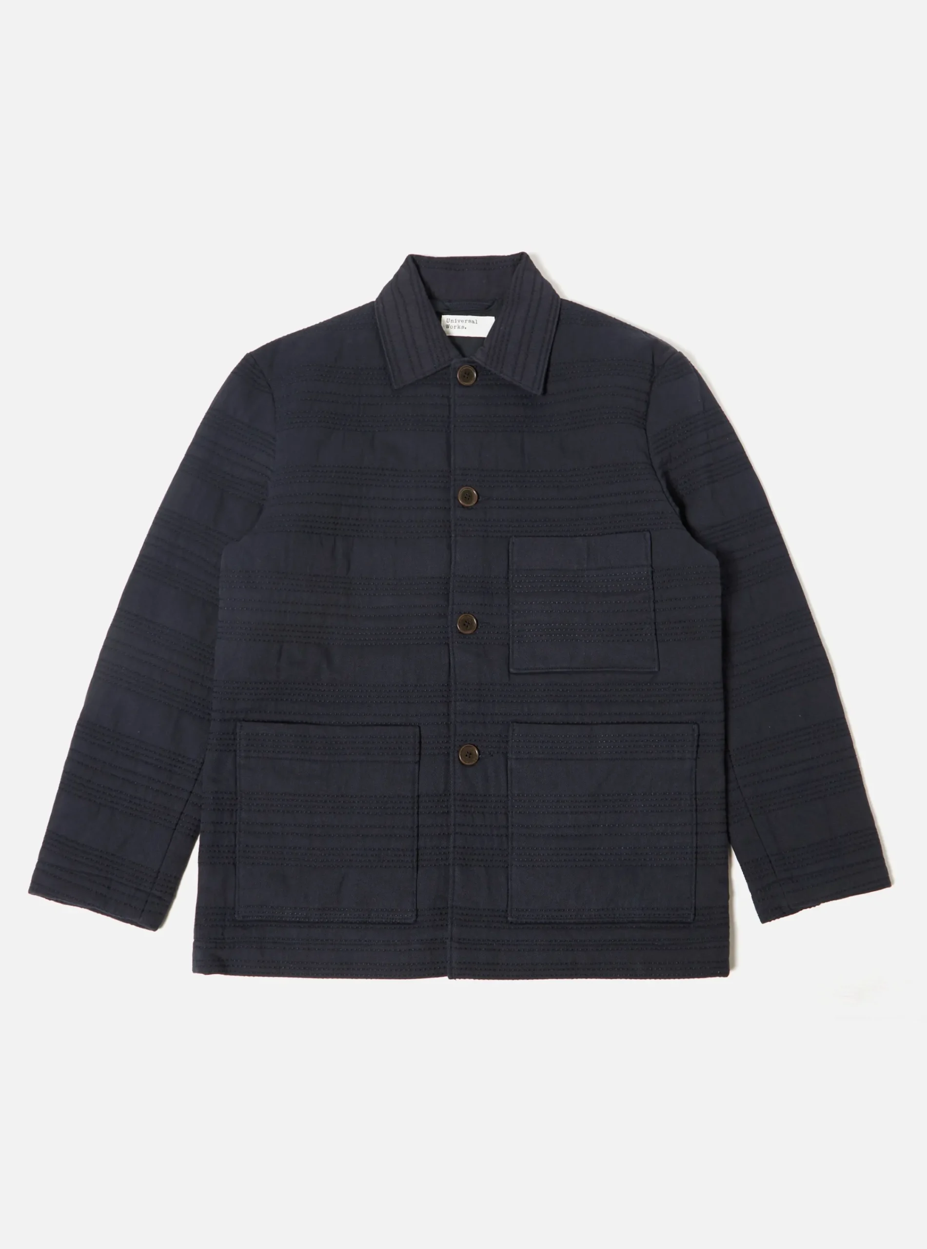 Hot Quilt Simple Bakers Jacket In Navy Winter Twill Men Jackets.