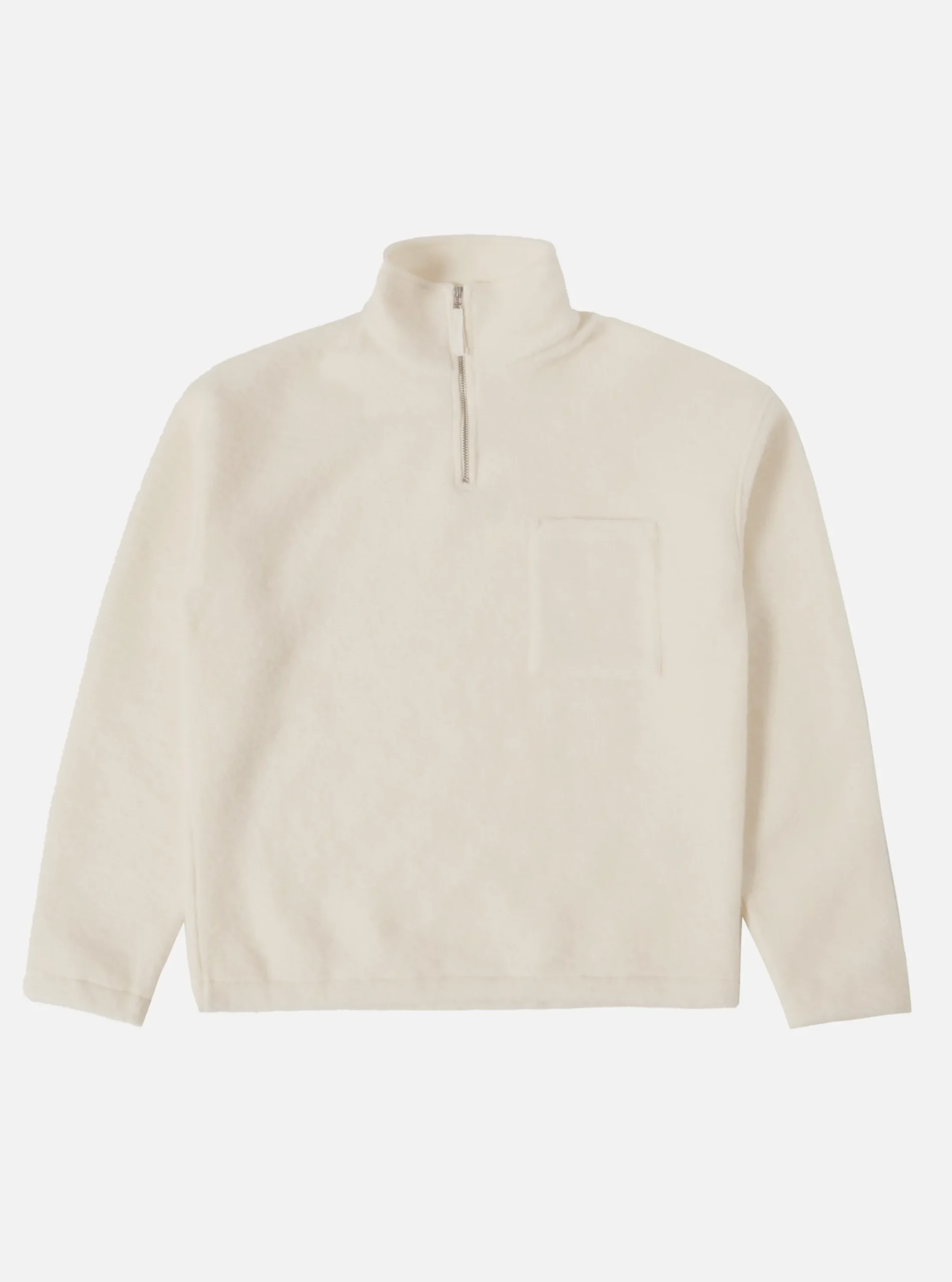Online Ramsay Quarter Zip In Ecru Wool Fleece Men Fleece.