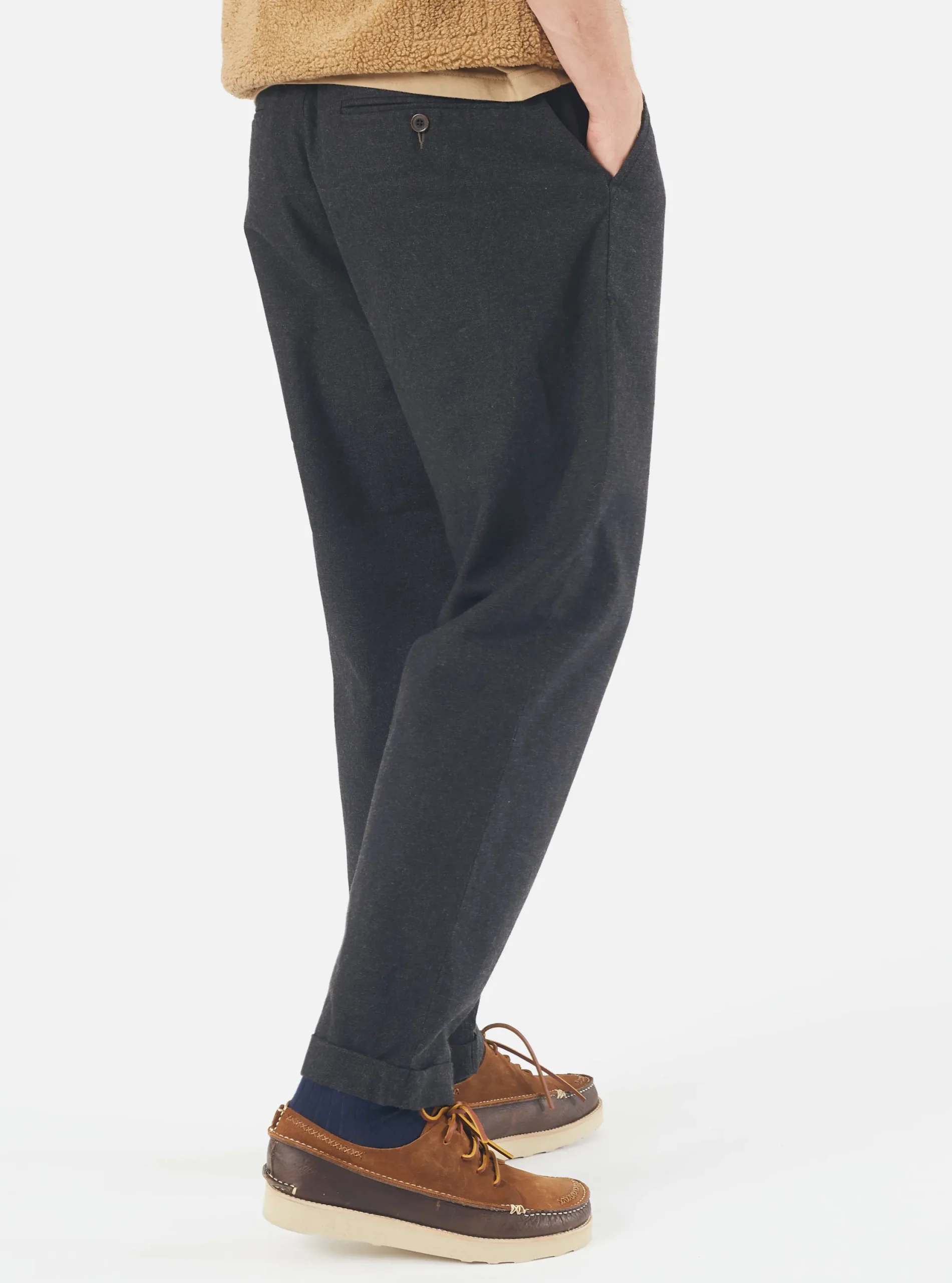 Discount Rb Chino In Charcoal Carbon Cotton Men Trousers.