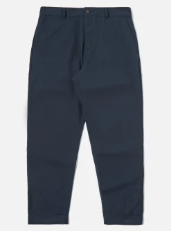 Store Rb Chino In Navy Cotton/Wool Twill Men Trousers.