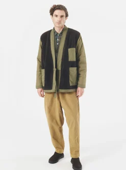 Best Sale Reversible Kyoto Work Jacket In Light Olive Twill/Sherpa Men Coats & Outerwear.