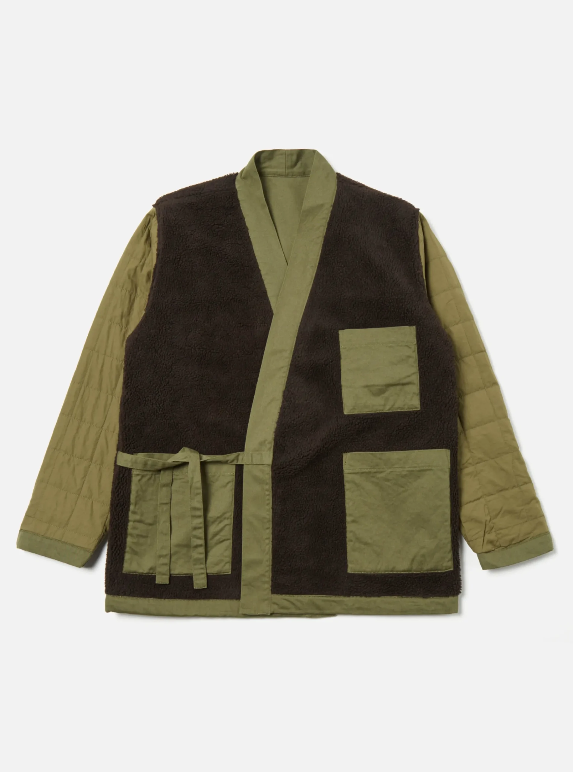 Best Sale Reversible Kyoto Work Jacket In Light Olive Twill/Sherpa Men Coats & Outerwear.