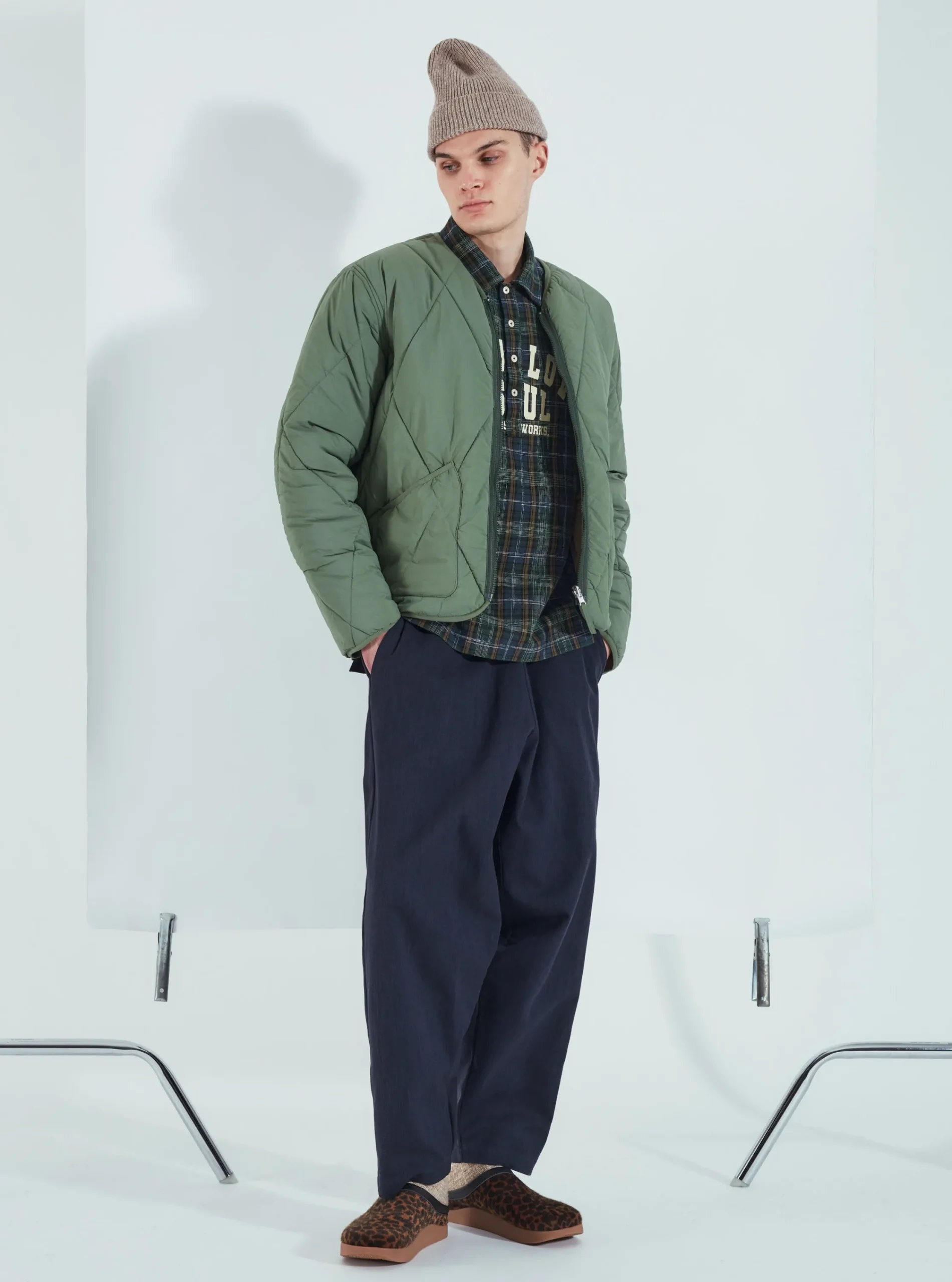Best Reversible Military Liner Jacket In Green/Sand Diamond Quilt Recycled Nylon Men Coats & Outerwear.