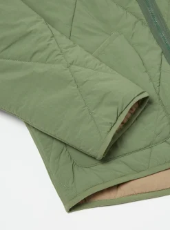 Best Reversible Military Liner Jacket In Green/Sand Diamond Quilt Recycled Nylon Men Coats & Outerwear.