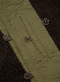Flash Sale Reversible Mackinaw Jacket Light Olive Twill/Sherpa Men Coats & Outerwear.