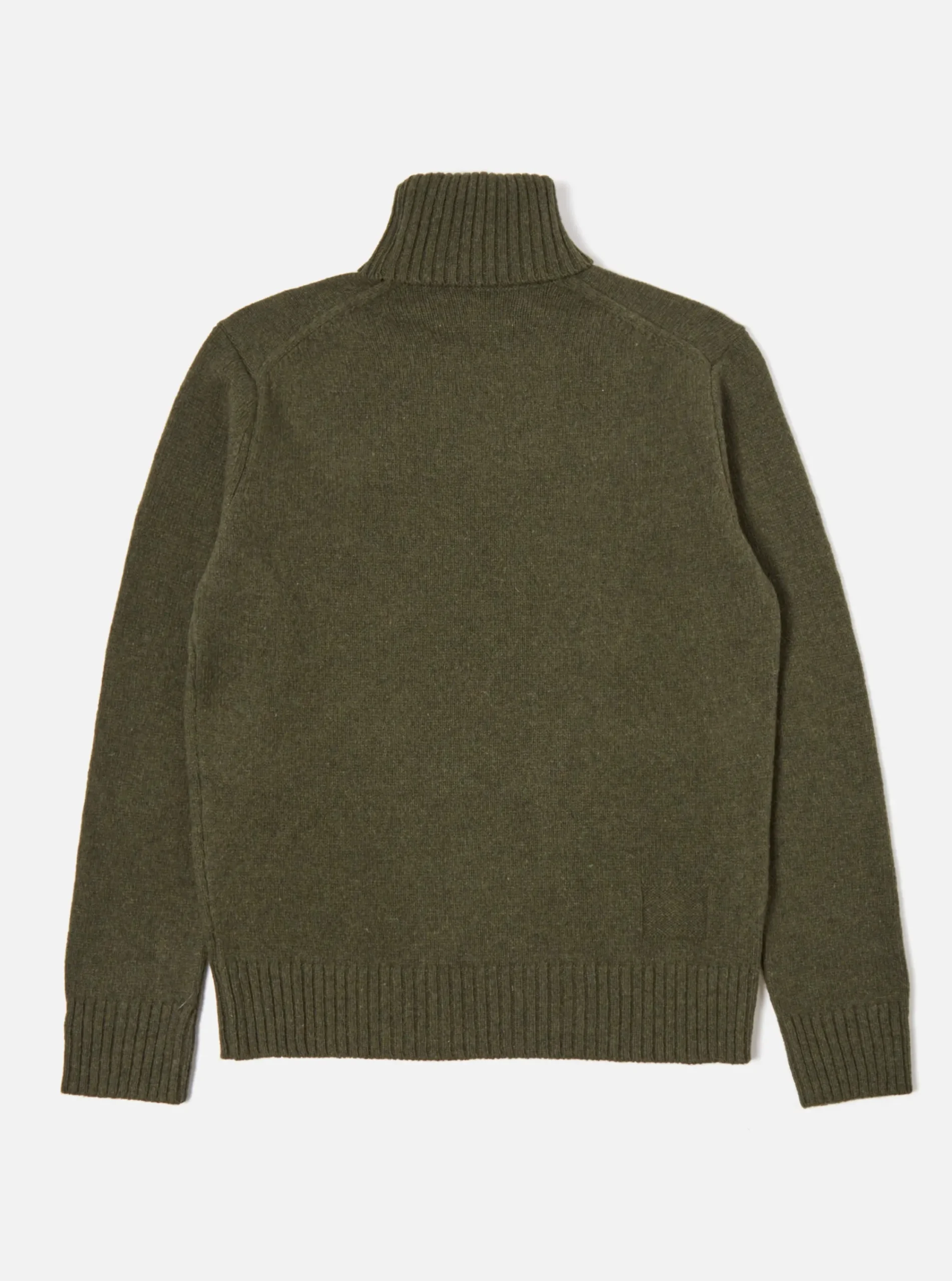 Discount Roll Neck In Olive Eco Wool Men Knitwear.