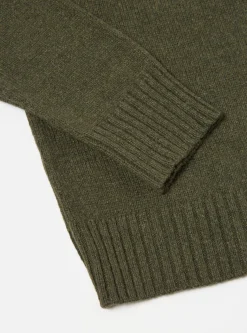 Discount Roll Neck In Olive Eco Wool Men Knitwear.