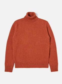 Store Roll Neck In Rust Eco Wool Men Knitwear.