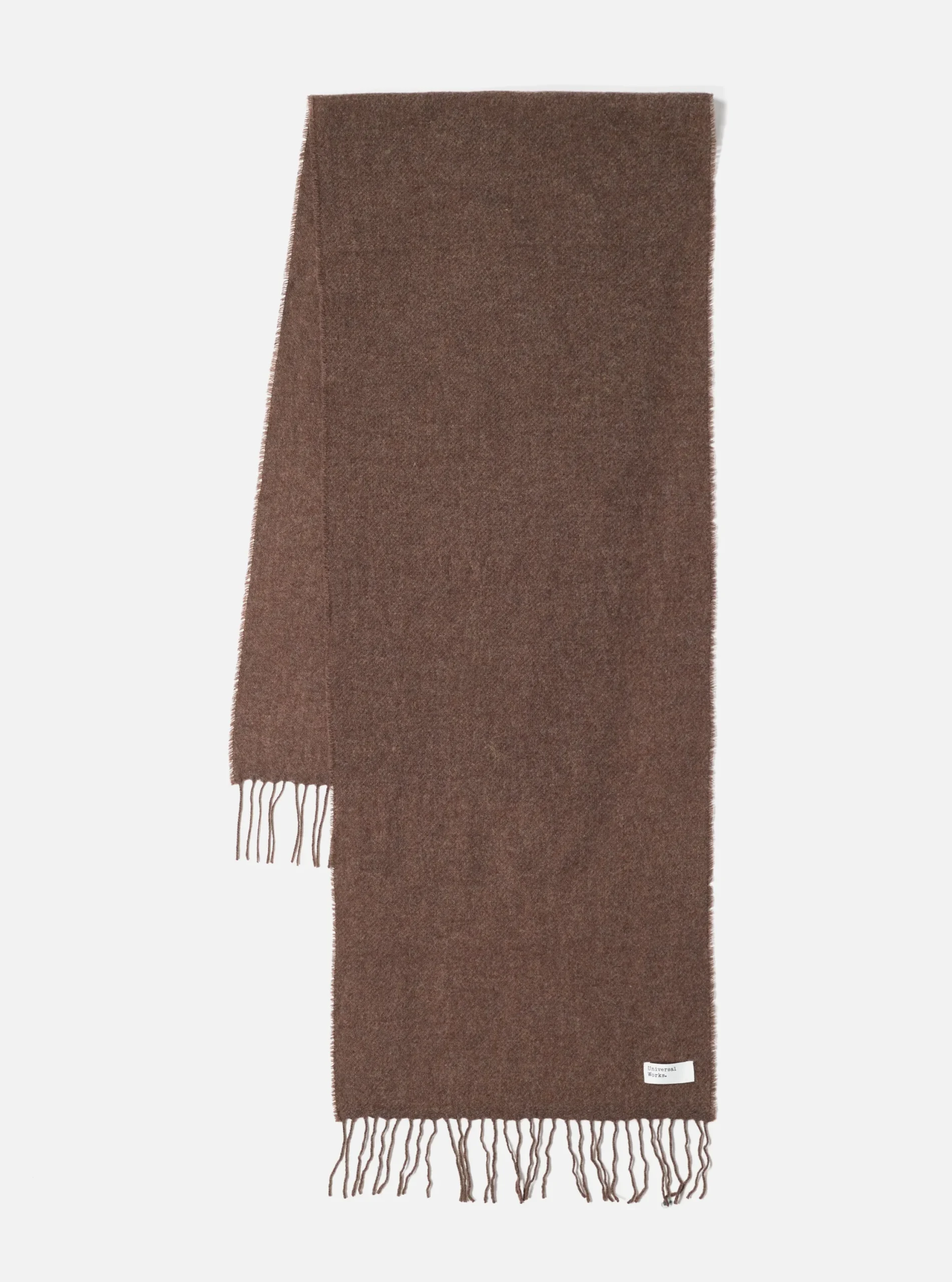 New Scarf In Brown Recycled Wool Woven Men Accessories.