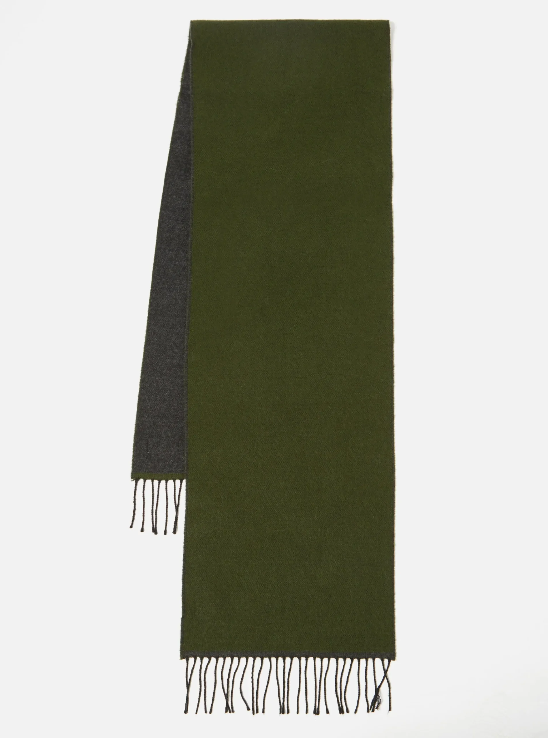 Sale Scarf In Green/Charcoal Double Sided Men Accessories.