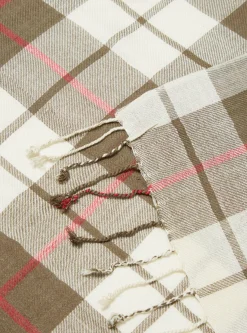 Flash Sale Scarf In Mixed Olive Check Rayon Men Accessories.