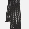 Best Short Scarf In Black Dot Print Men Accessories.