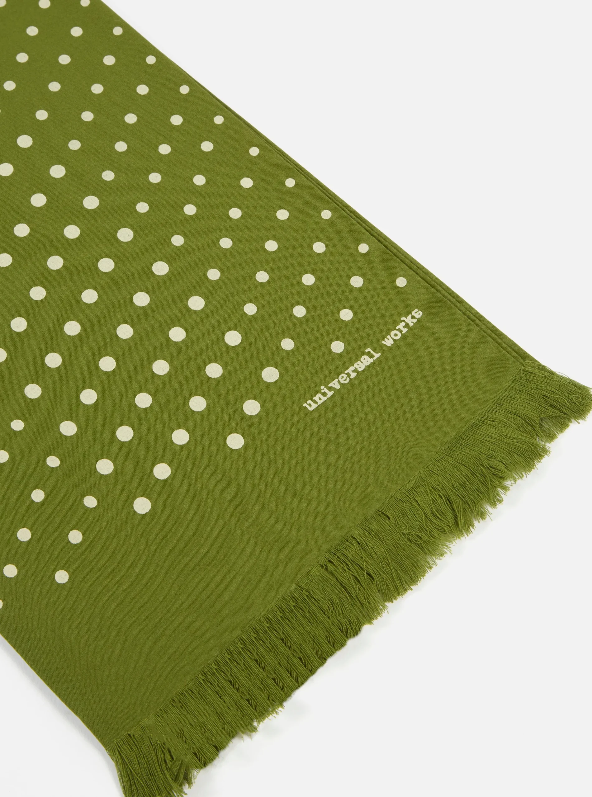 Flash Sale Short Scarf In Green Dot Print Men Accessories.