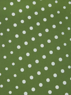 Flash Sale Short Scarf In Green Dot Print Men Accessories.