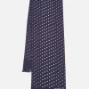 Best Sale Short Scarf In Navy Dot Print Men Accessories.