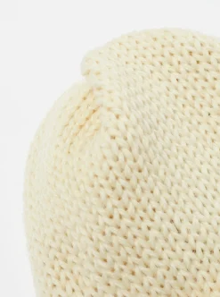 New Short Watch Cap In Ecru British Wool Men Accessories.