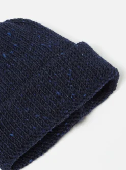 Cheap Short Watch Cap In Navy Marl Kilcarra Wool Men Accessories.