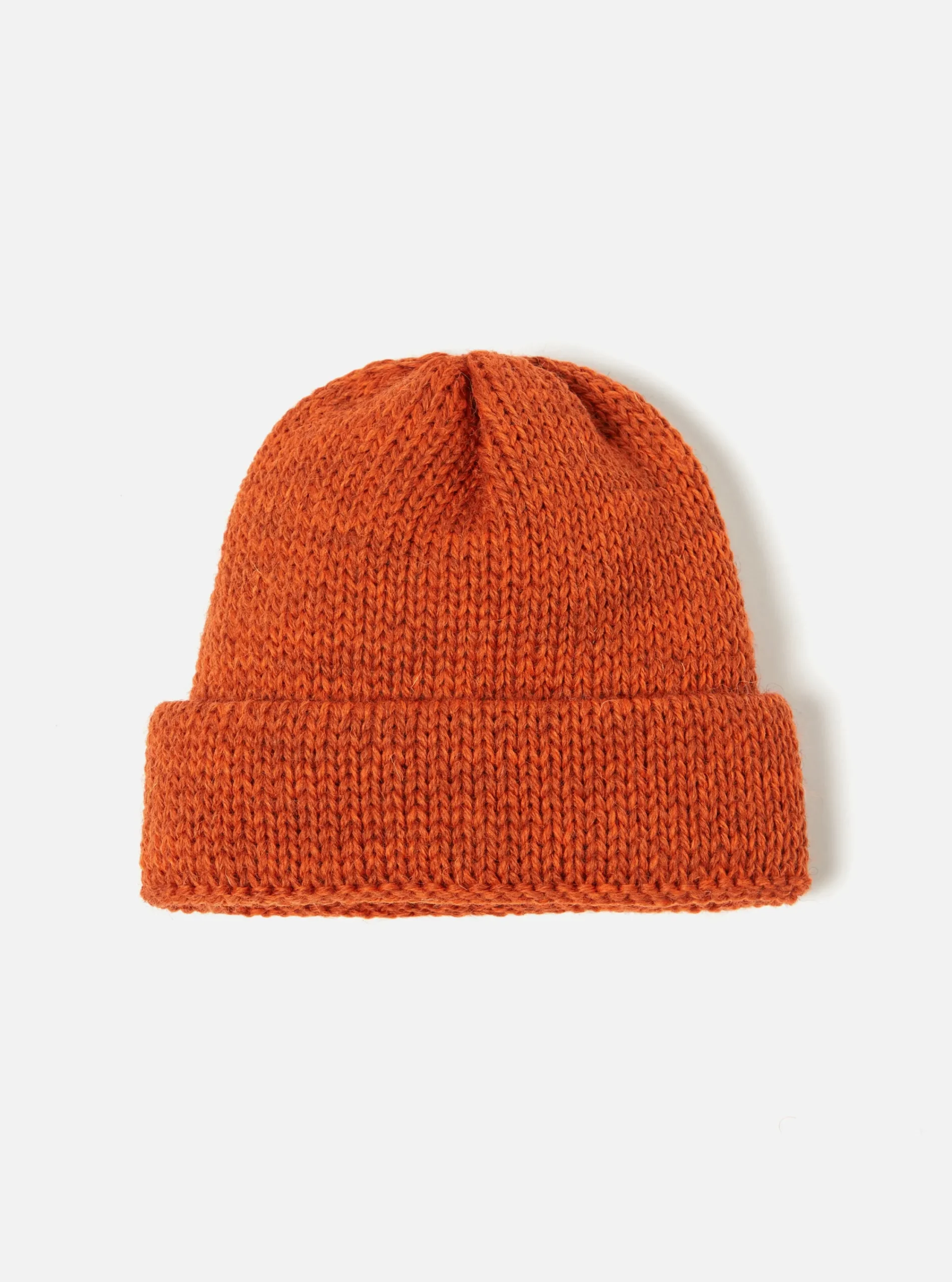 Sale Short Watch Cap In Rust British Wool Men Accessories.