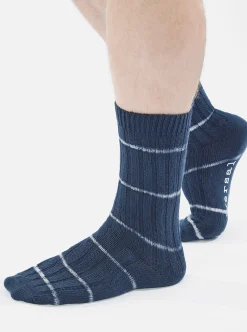 Cheap Slub Sock In Navy Tie Dye Knit Men Underwear & Socks.