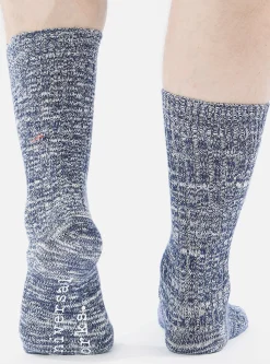 Cheap Slub Sock In Navy Slub Knit Men Underwear & Socks.